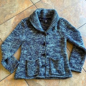 Light and dark blue cardigan